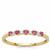 Greenland Ruby Ring with Canadian Diamonds in 9K Gold 0.25cts