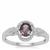 Burmese Spinel Ring with White Zircon in Sterling Silver 0.84ct