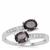 Burmese Spinel Ring with White Zircon in Sterling Silver 1.70cts