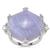 Blue Lace Agate Ring with White Zircon in Sterling Silver 22.88cts