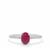 Kenyan Ruby Ring in Sterling Silver 1cts