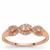 Natural Pink Diamonds Ring in 9K Rose Gold 0.25ct