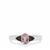 Zambezia Morganite Ring with Champagne Diamond in Sterling Silver 0.76ct