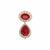 Bemainty Ruby Pendant with White Topaz in Gold Plated Sterling Silver 4cts