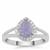 Rose Cut Tanzanite Ring with White Zircon in Sterling Silver 1.75cts