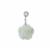 Type A Jadeite Pendant with White Zircon in Sterling Silver 18.55cts