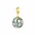 Mother of Pearl Pendant in Gold Tone Sterling Silver 