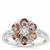 Sopa Andalusite Ring with White Zircon in Sterling Silver 1.03cts