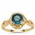 AAA Teal Kyanite Ring in 9K Gold 1.60cts