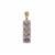 Multi-Colour Sapphire Pendant with White Zircon in 9K Gold 1.30cts
