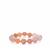 Sakura Agate Stretchable Bracelet in Gold Tone Sterling Silver 130cts