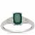 Grandidierite Ring with White Zircon in Sterling Silver 1ct