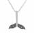 Black Spinel Pendent Necklace in Sterling Silver 0.20cts
