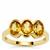 Xia Heliodor Ring in Gold Plated Sterling Silver 2.15cts