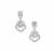 Burmese Spinel Earrings with White Zircon in Sterling Silver 1.54cts