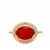 Ethiopian Fire Red Opal & White Zircon 9K Gold Ring ATGW 2.14cts