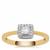 Diamond Ring in 18K Gold 0.37ct