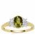 Cuprian Tourmaline Ring with White Zircon in 9K Gold 1.10cts