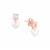 Freshwater Cultured Pearl Earrings with Rose Quartz in Rose Tone Sterling Silver 