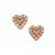 Natural Pink Diamonds Earrings in 9K Rose Gold 0.30ct