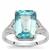 Ratanakiri Blue Zircon Ring with Diamond in Platinum 950 8.01cts