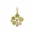 Mali Garnet Pendant with Golden Ivory, Champagne Diamond in 9K Gold 1.20cts