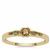 Golden Ivory, Champagne Diamond 9K Gold Ring 0.36cts 