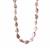 Papaya Baroque Cultured Pearl Sterling Silver Necklace (15 X 20mm)