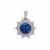 Afghanite Pendant with White Zircon in Sterling Silver 2.90cts
