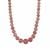 Strawberry Quartz Graduated Necklace in Sterling Silver 160cts