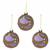 Set of 3 Lilac And Gold Hanging Decorations