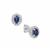 Nilamani Earrings with White Zircon in Sterling Silver 0.73ct
