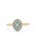 Nigerian Emerald Ring with White Zircon in 9K Gold 0.47cts