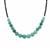 Grandidierite Necklace with Black Spinel in Sterling Silver 42cts