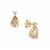 Morganite & Diamond 9K Gold Earrings