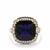 Iolite Ring with Diamonds in 18K Gold 7.39cts
