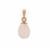 Rose Quartz Pendant in Rose Gold Plated Sterling Silver 6.90cts