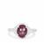 Bharat Star Ruby Ring with White Zircon in Sterling Silver 3.74cts