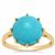 Sleeping Beauty Turquoise Ring in 9K Gold 4.15cts 