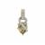 Csarite® Pendant with White Zircon in 9K Gold 1.25cts