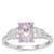 Brazilian Kunzite Ring with White Zircon in Sterling Silver 2.30cts