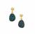 Apatite Drusy Earrings in Gold Plated Sterling Silver 21.20cts
