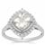 Himalayan Beryl Ring with White Zircon in Sterling Silver 1.75cts