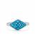 Vivid Blue Apatite Ring in Sterling Silver 1.20cts