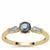 Lehrer TorusRing Montana Sapphire Ring with Diamond in 9K Gold 0.45ct