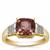 Burmese Spinel Ring with Diamonds in 18K Gold Ring 
