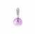 Zambian Amethyst Pendant with White Zircon in Sterling Silver 7.50cts