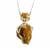 Baltic Amber Necklace in Two Tone Sterling Silver (60x82mm)