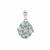 Pink Spinel, Ratanakiri Blue Zircon Pendant with White Zircon in Sterling Silver 4.50cts