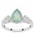 Gem-Jelly™ Aquaprase™ Ring with White Zircon in Sterling Silver 1.60cts